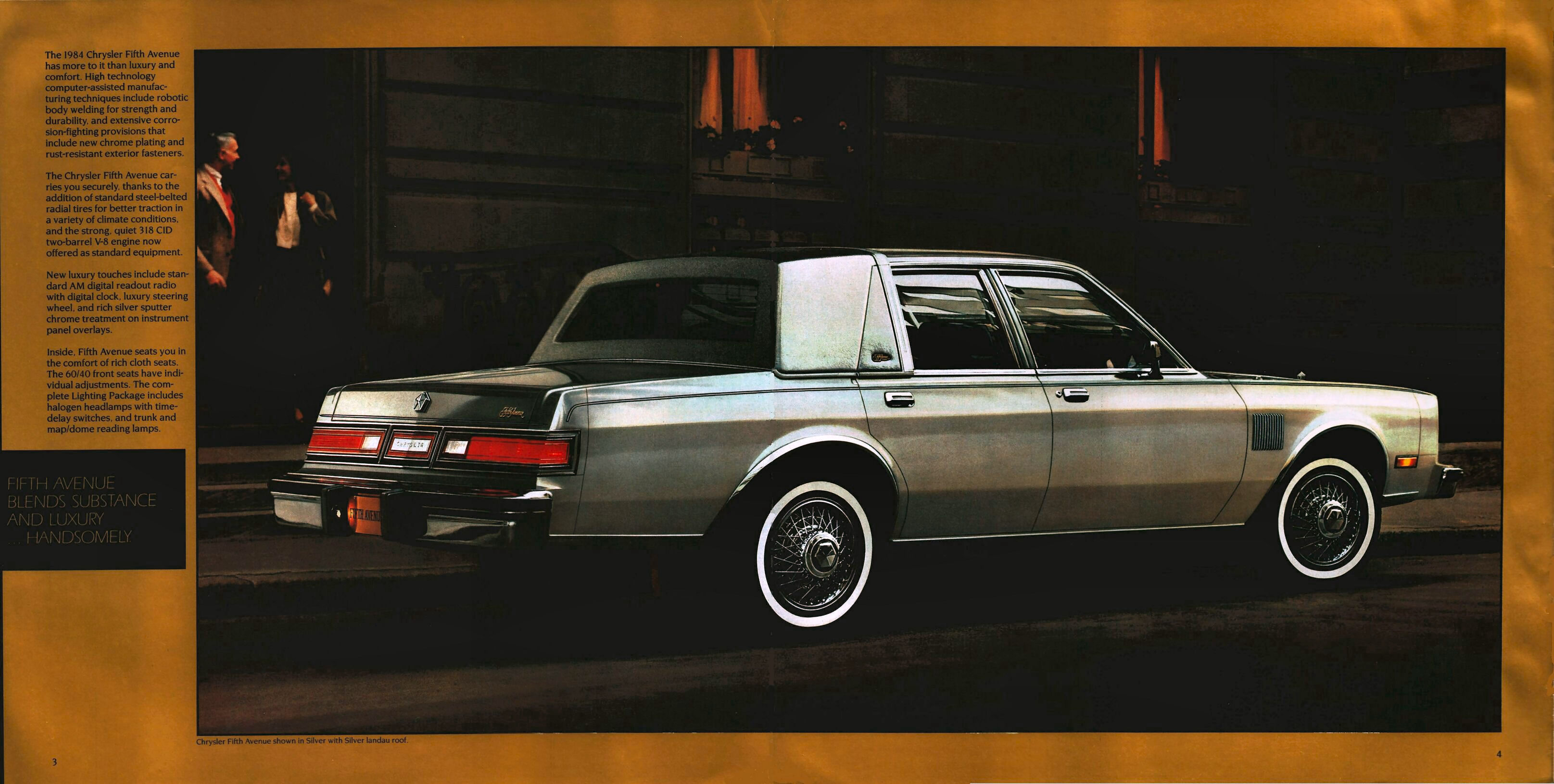 1984 Chrysler New Yorker 5th Avenue Brochure Page 1